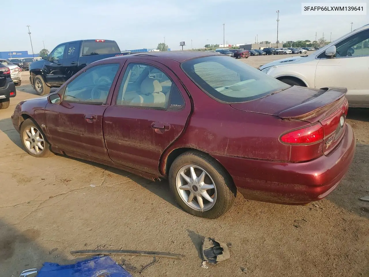 1998 Ford Contour Lx VIN: 3FAFP66LXWM139641 Lot: 58177436