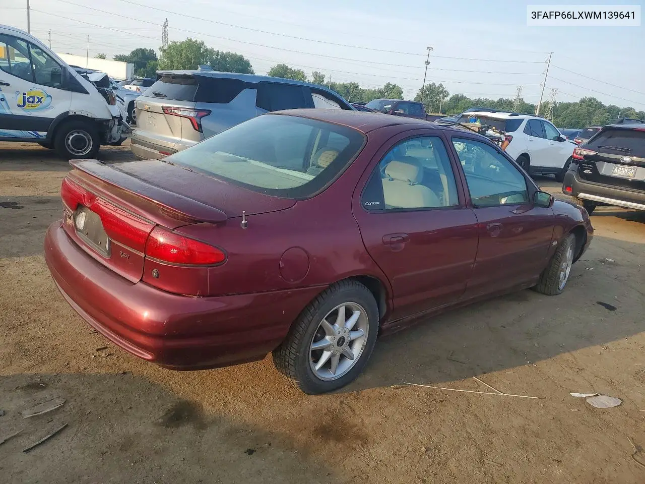 1998 Ford Contour Lx VIN: 3FAFP66LXWM139641 Lot: 58177436