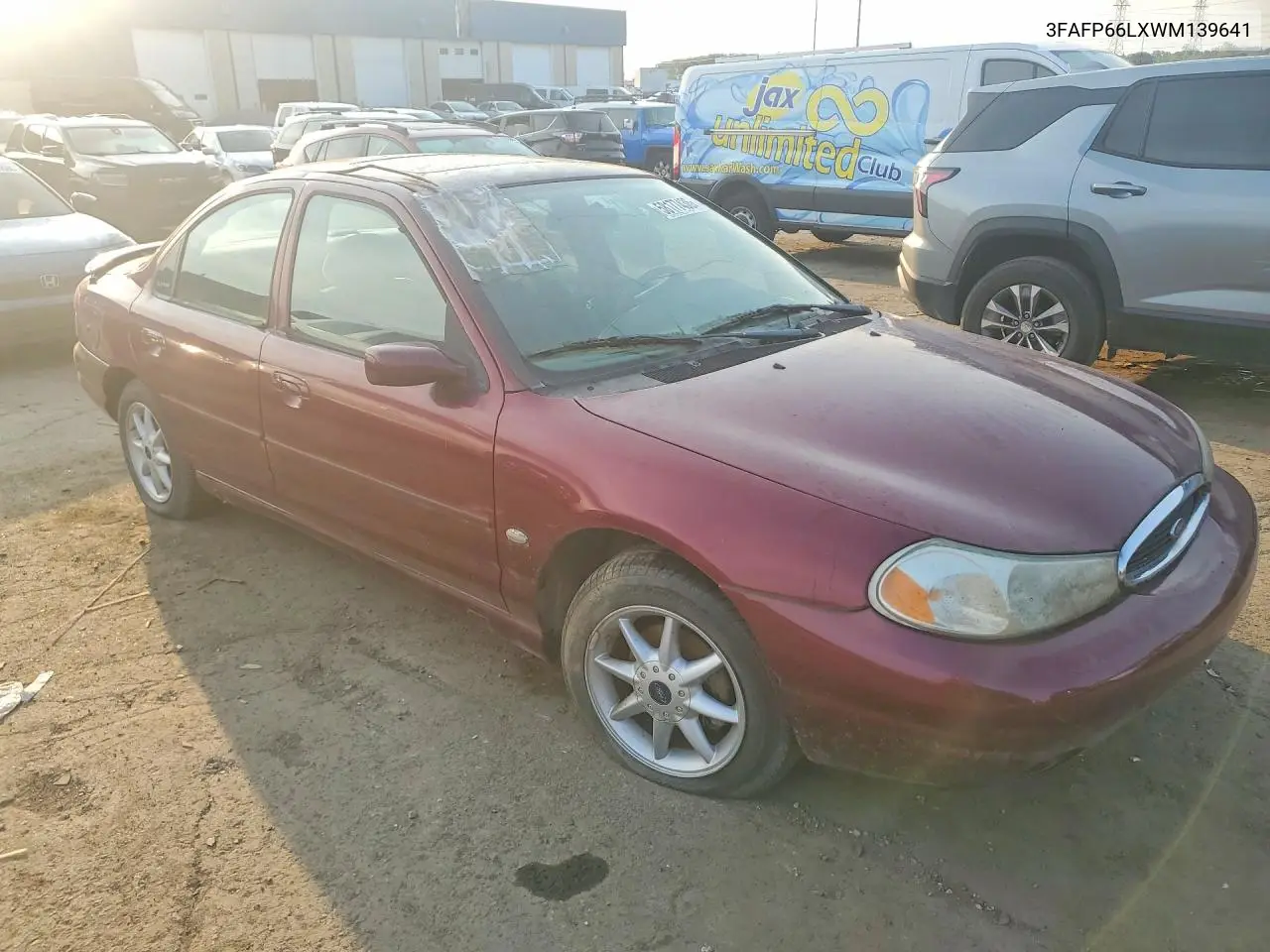 1998 Ford Contour Lx VIN: 3FAFP66LXWM139641 Lot: 58177436