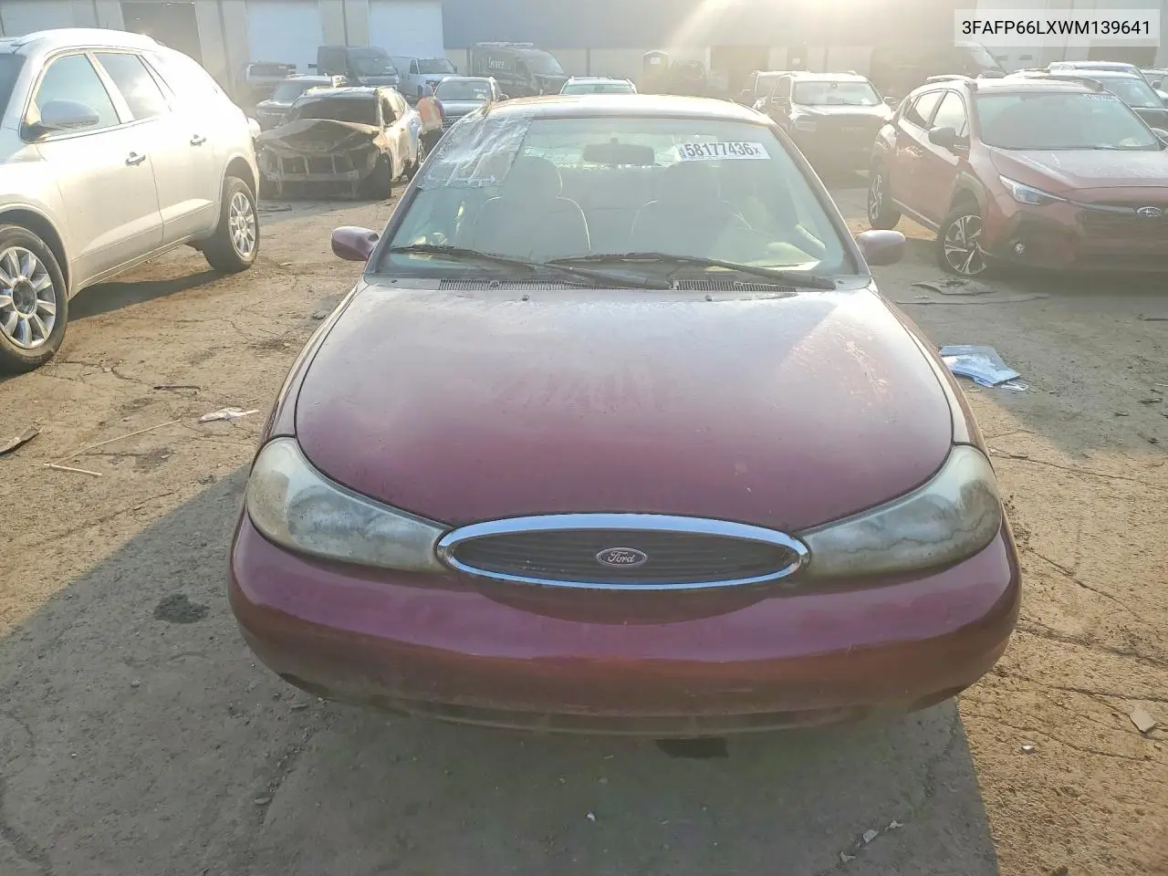 1998 Ford Contour Lx VIN: 3FAFP66LXWM139641 Lot: 58177436