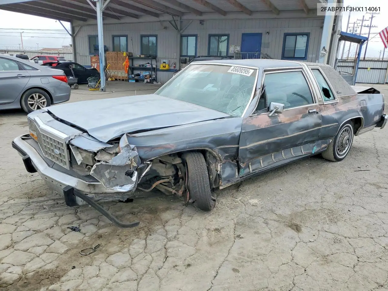 1987 Ford Crown Victoria Lx VIN: 2FABP71F3HX114061 Lot: 85609295