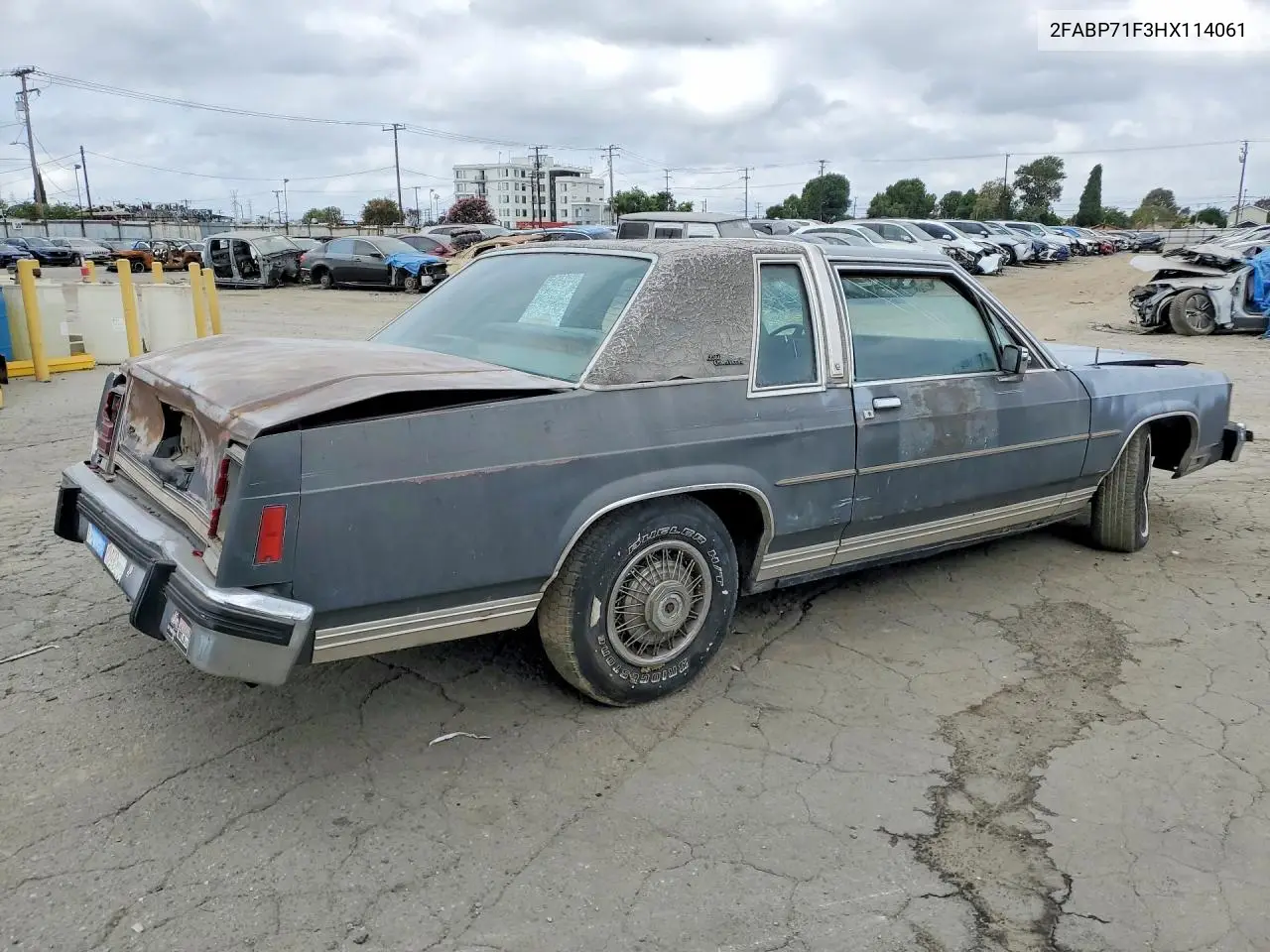 1987 Ford Crown Victoria Lx VIN: 2FABP71F3HX114061 Lot: 85609295
