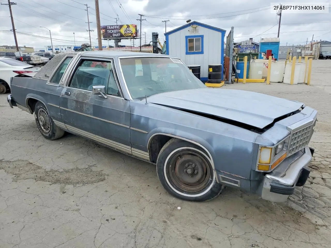 1987 Ford Crown Victoria Lx VIN: 2FABP71F3HX114061 Lot: 85609295