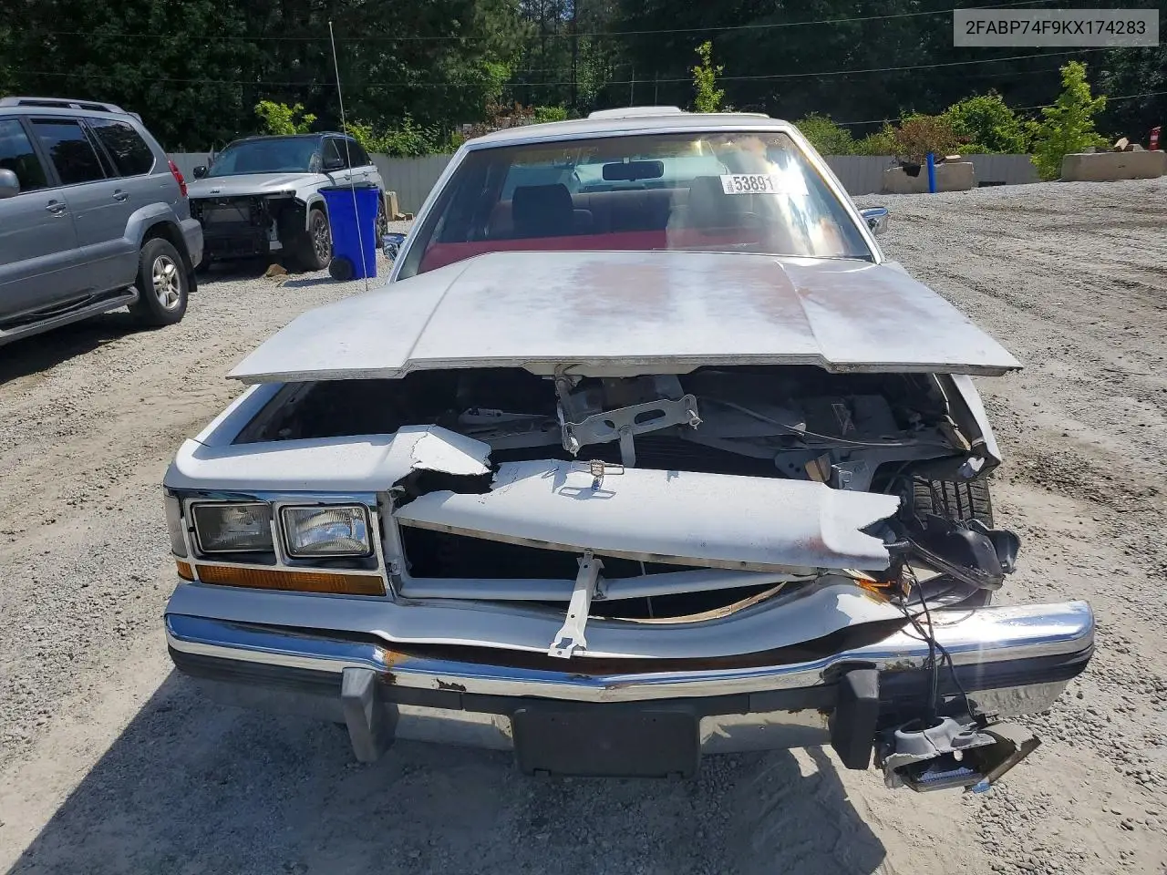 1989 Ford Crown Victoria Lx VIN: 2FABP74F9KX174283 Lot: 53891476