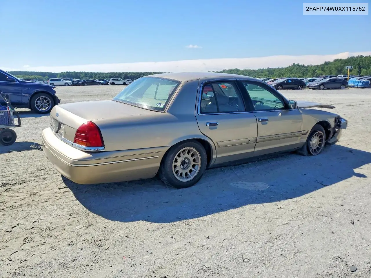1999 Ford Crown Vic Cou VIN: 2FAFP74W0XX115762 Lot: 57508656