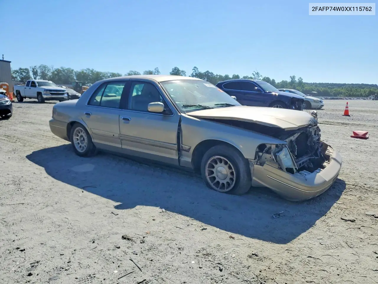 1999 Ford Crown Vic Cou VIN: 2FAFP74W0XX115762 Lot: 57508656