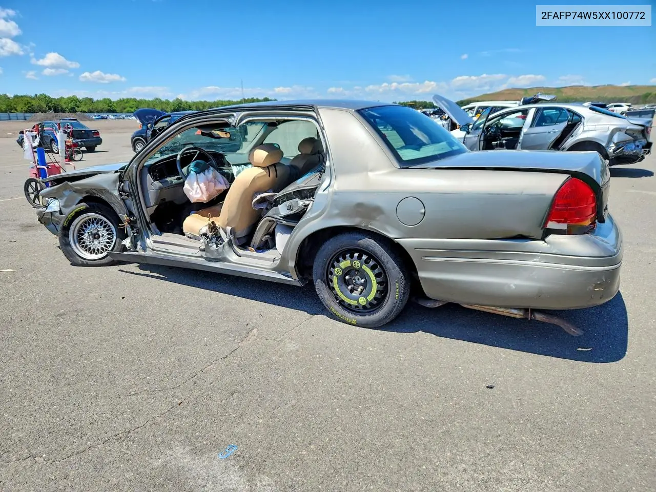 1999 Ford Crown Victoria Lx VIN: 2FAFP74W5XX100772 Lot: 58635826