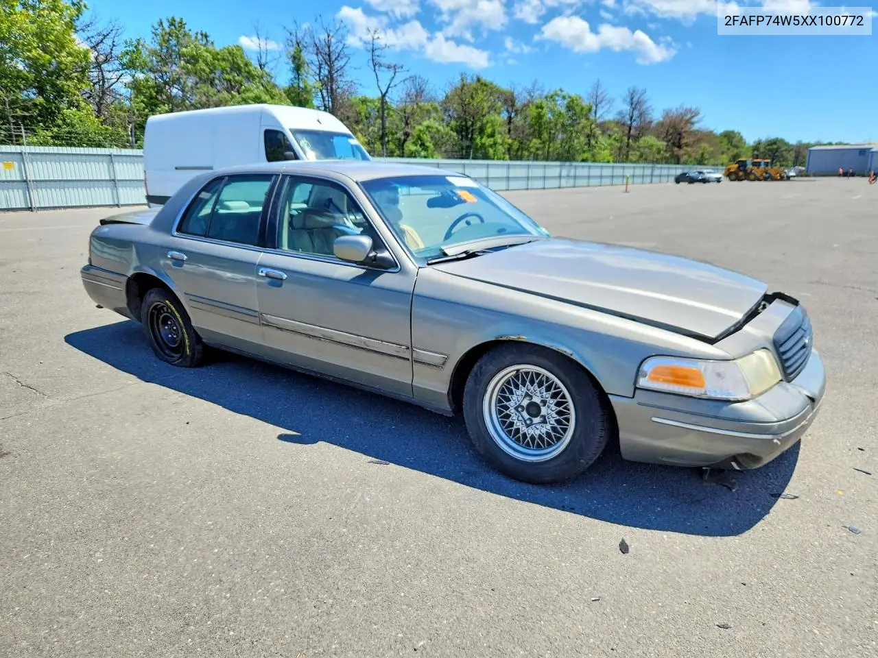 1999 Ford Crown Victoria Lx VIN: 2FAFP74W5XX100772 Lot: 58635826