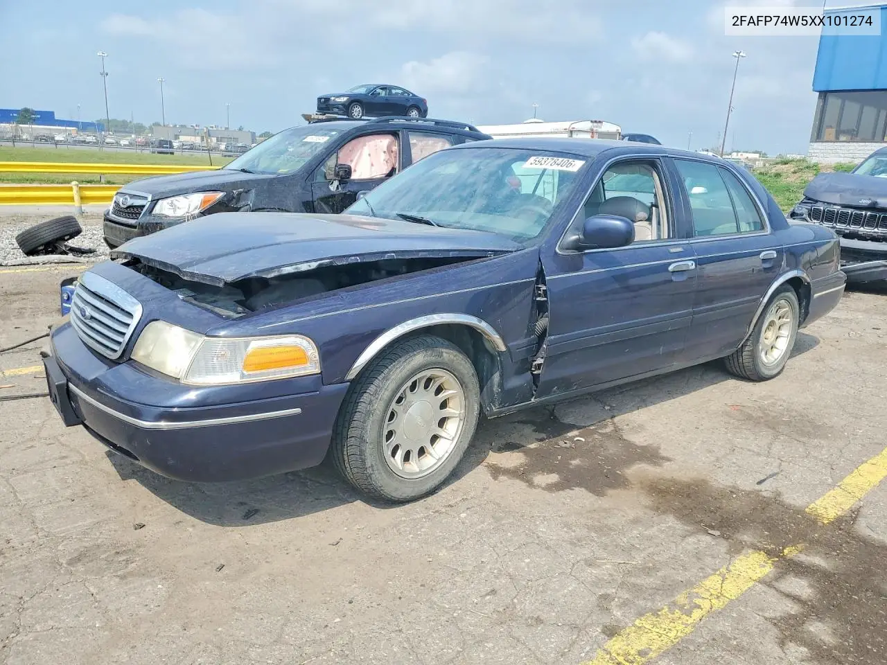 1999 Ford Crown Victoria Lx VIN: 2FAFP74W5XX101274 Lot: 59378406