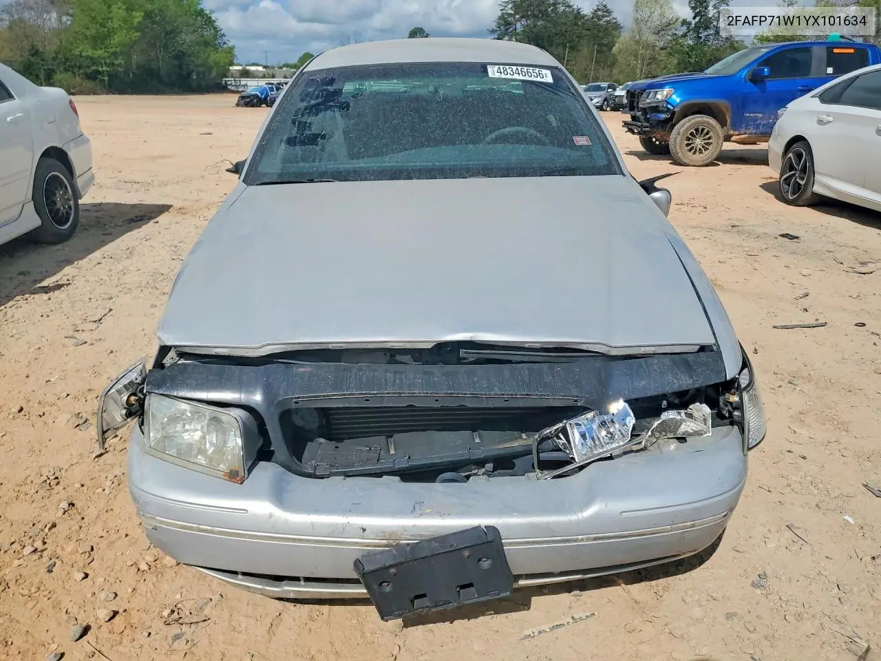 2000 Ford Crown Victoria Police Interceptor VIN: 2FAFP71W1YX101634 Lot: 48346656