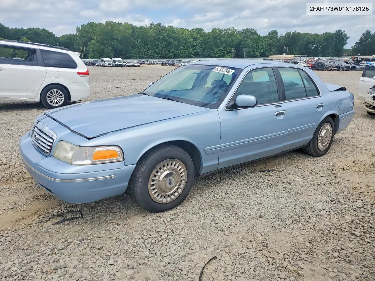 2001 Ford Crown Victoria VIN: 2FAFP73W01X178126 Lot: 56138046