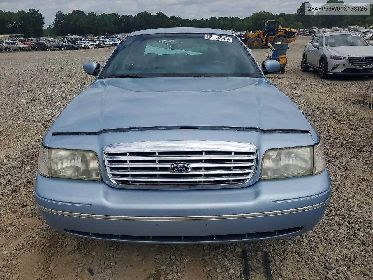 2001 Ford Crown Victoria VIN: 2FAFP73W01X178126 Lot: 56138046