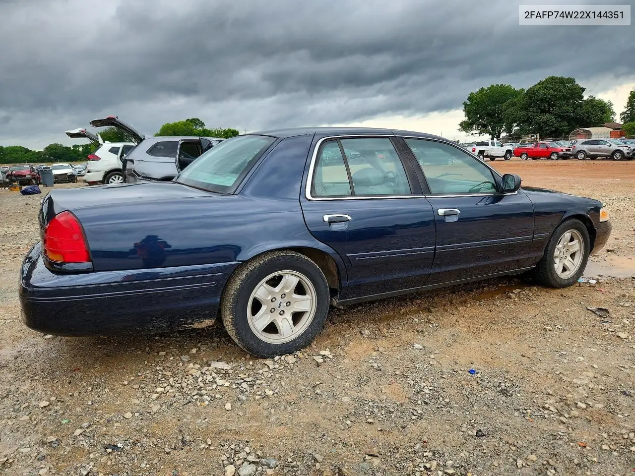 2002 Ford Crown Victoria Lx VIN: 2FAFP74W22X144351 Lot: 58053566