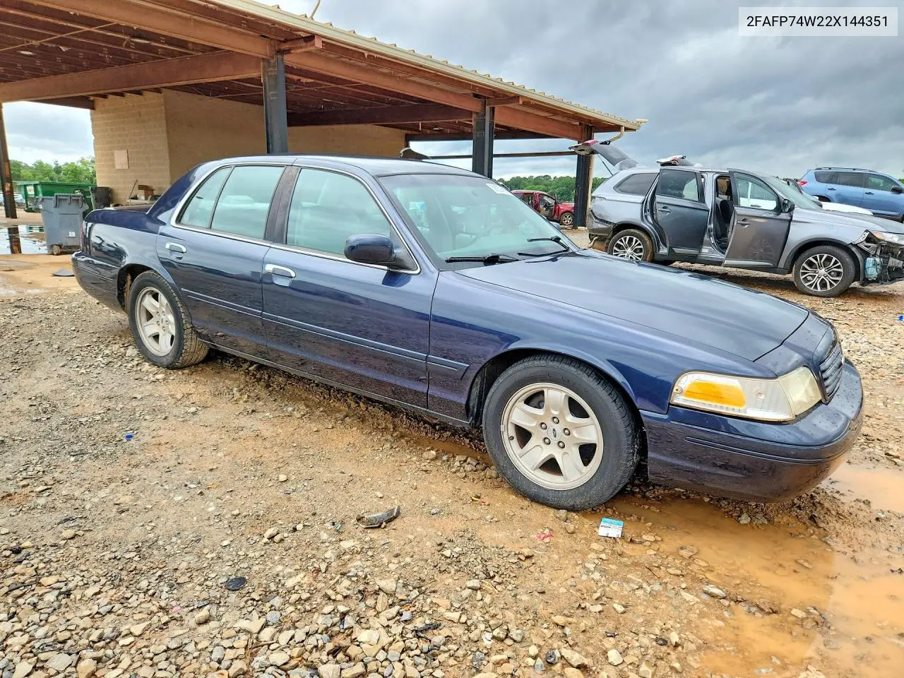 2002 Ford Crown Victoria Lx VIN: 2FAFP74W22X144351 Lot: 58053566