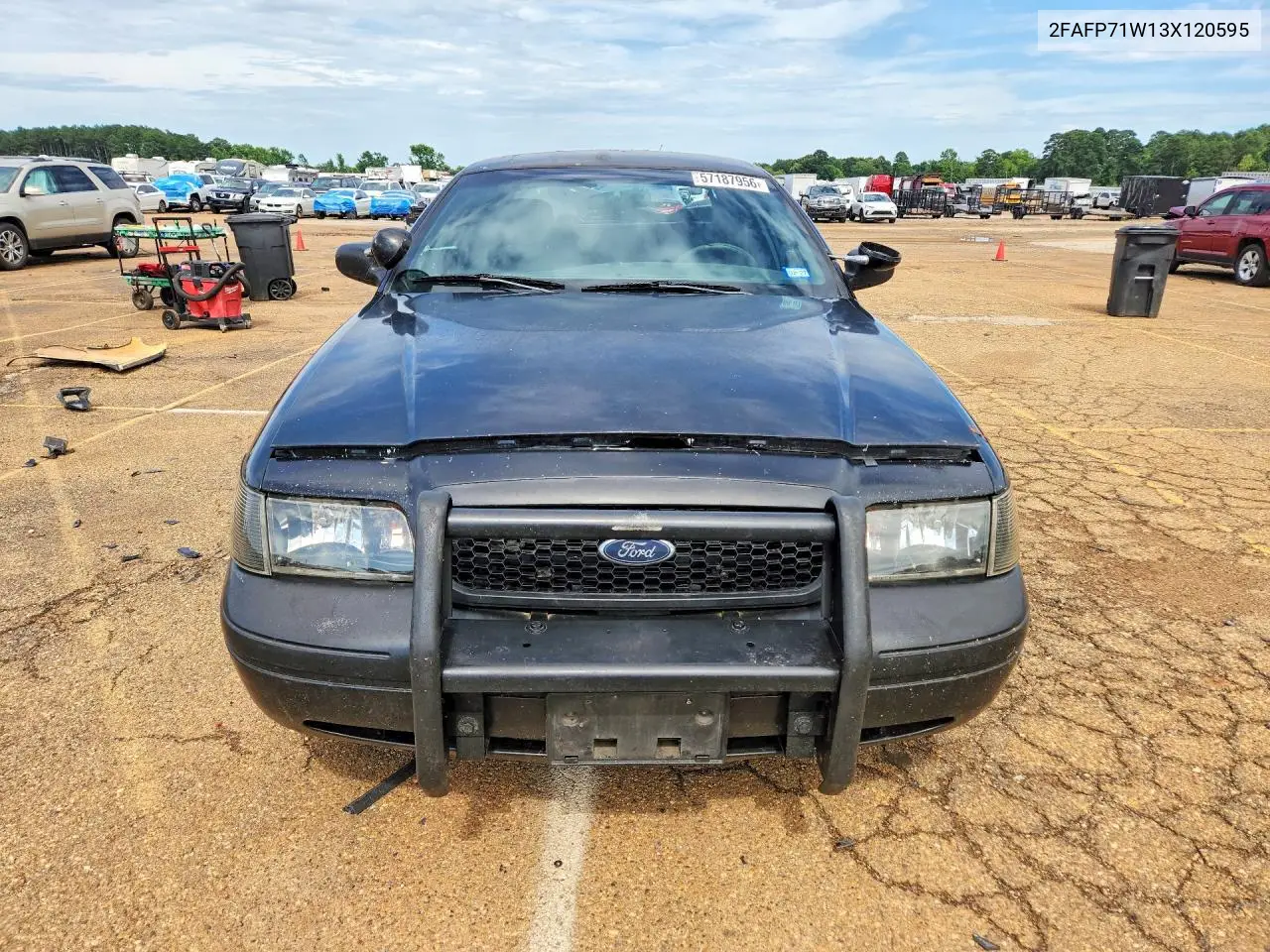 2003 Ford Crown Victoria Police Interceptor VIN: 2FAFP71W13X120595 Lot: 57187956