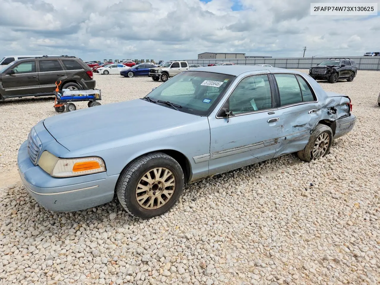2003 Ford Crown Victoria Lx VIN: 2FAFP74W73X130625 Lot: 57205646