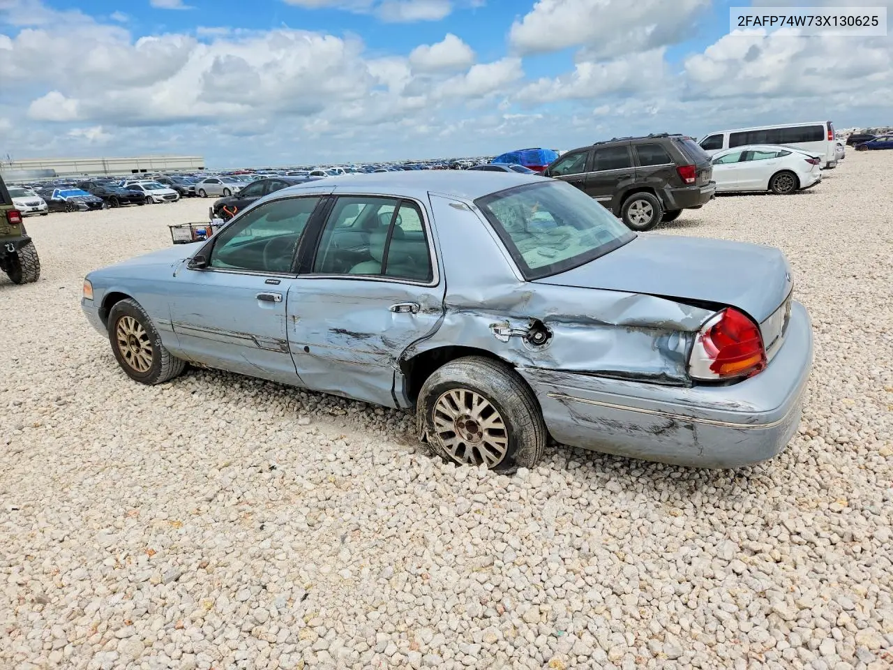 2003 Ford Crown Victoria Lx VIN: 2FAFP74W73X130625 Lot: 57205646