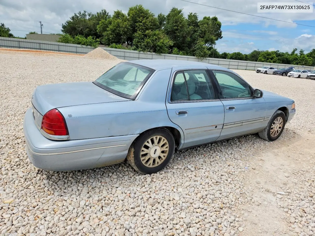 2003 Ford Crown Victoria Lx VIN: 2FAFP74W73X130625 Lot: 57205646