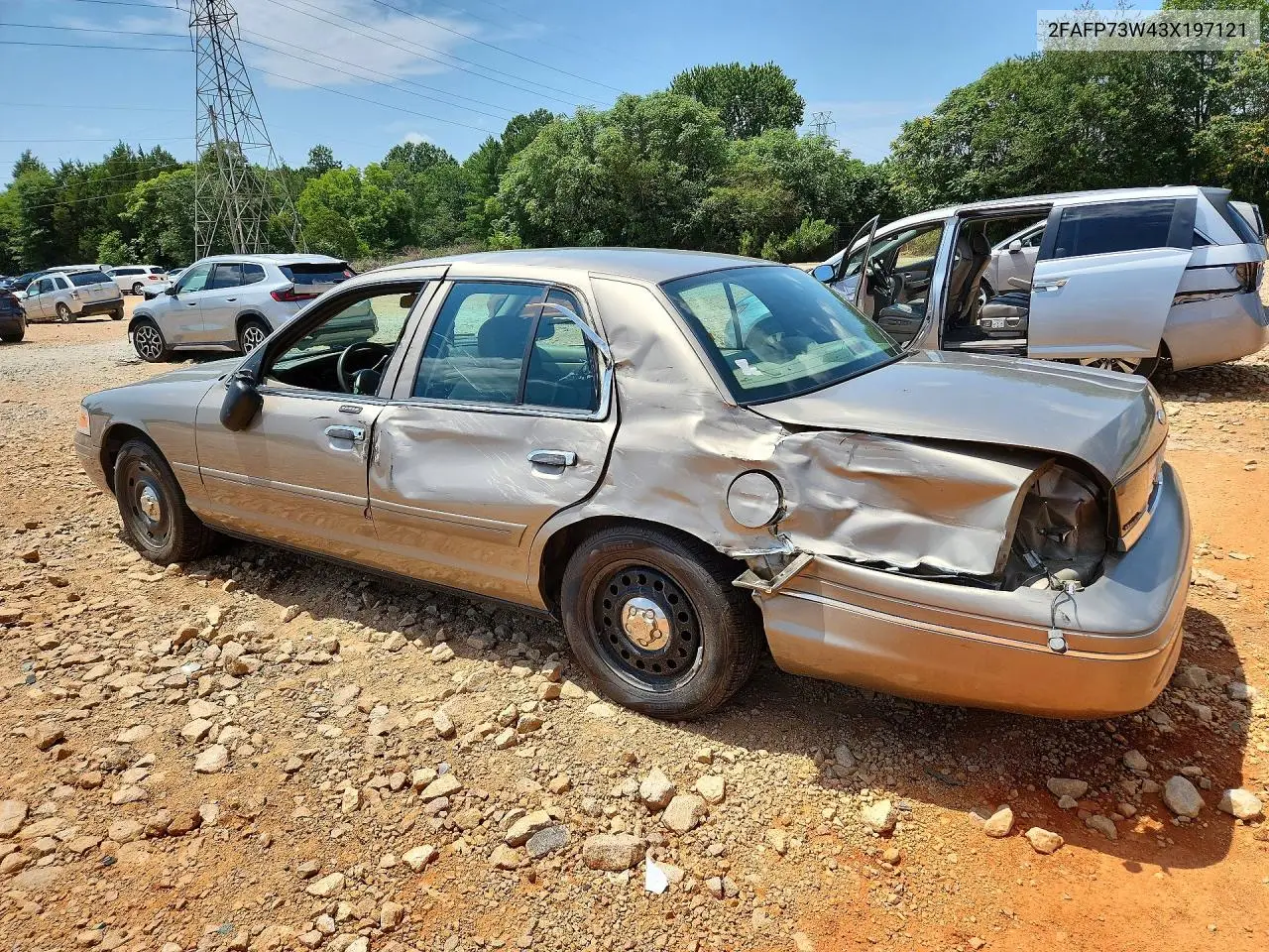 2003 Ford Crown Victoria VIN: 2FAFP73W43X197121 Lot: 59222306
