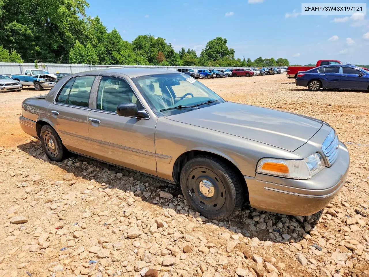 2003 Ford Crown Victoria VIN: 2FAFP73W43X197121 Lot: 59222306