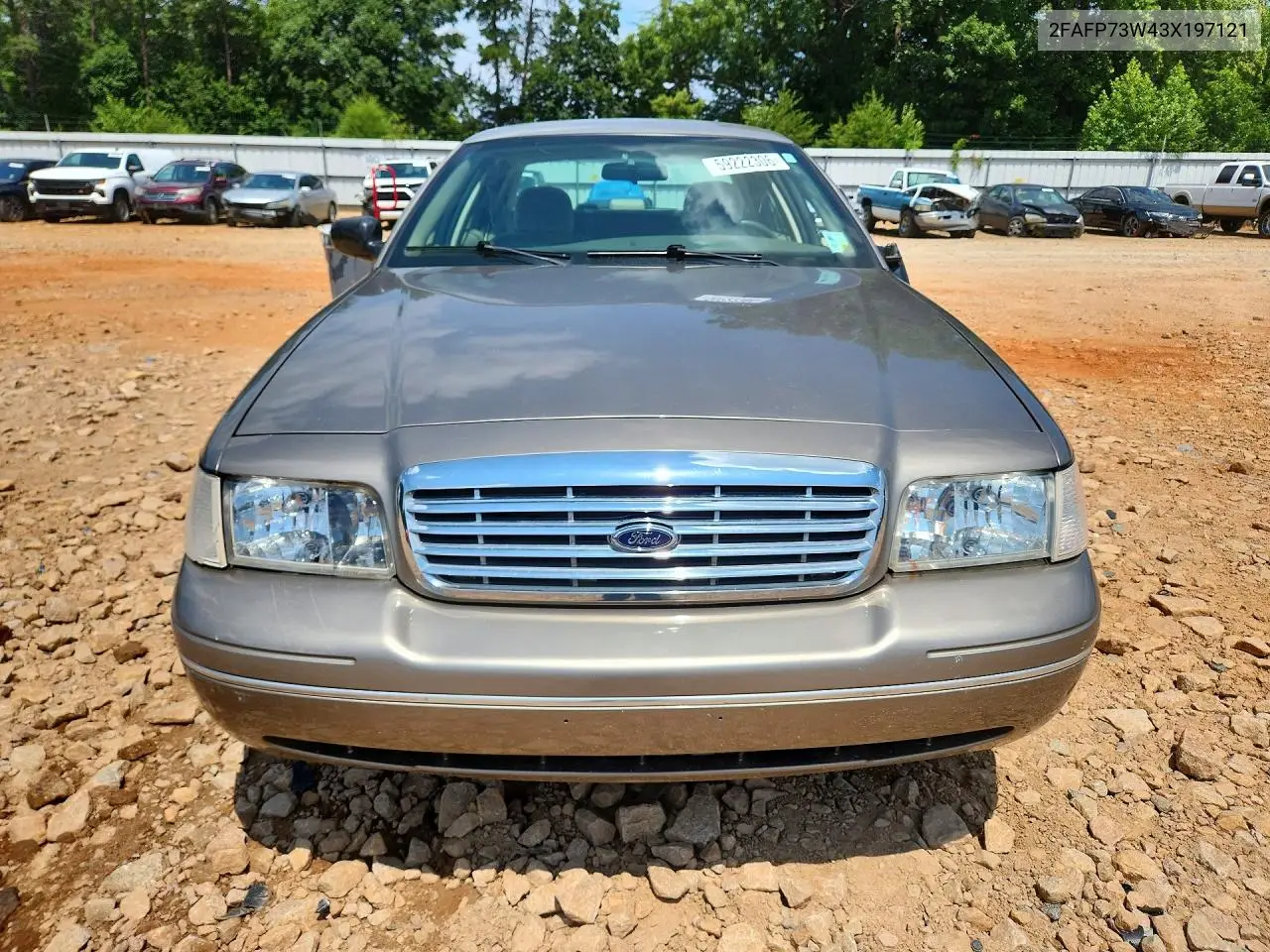 2003 Ford Crown Victoria VIN: 2FAFP73W43X197121 Lot: 59222306