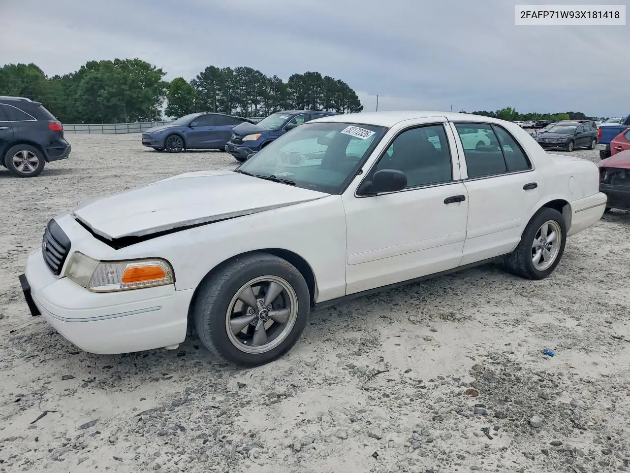 2003 Ford Crown Victoria Police Interceptor VIN: 2FAFP71W93X181418 Lot: 60763106