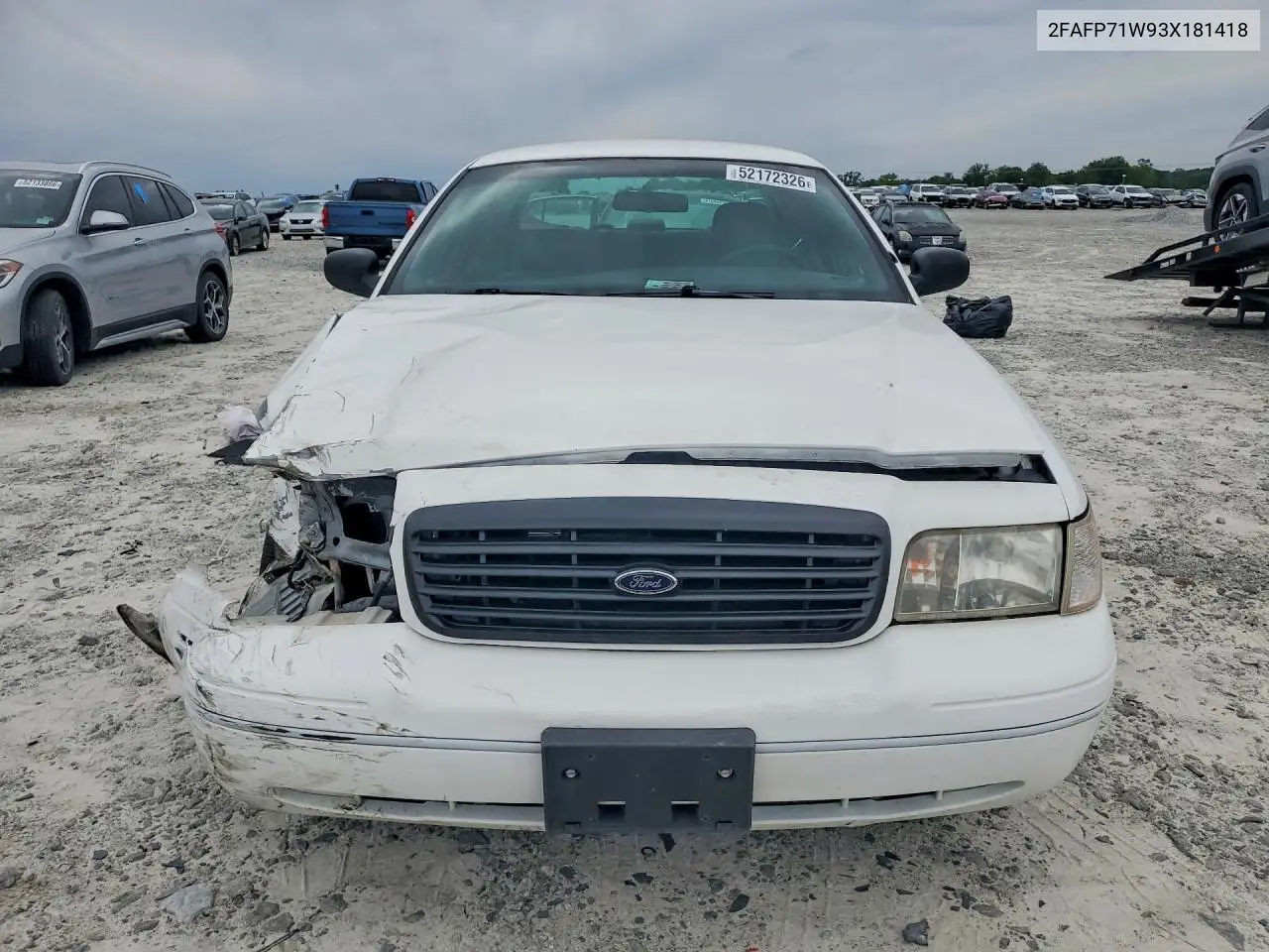 2003 Ford Crown Victoria Police Interceptor VIN: 2FAFP71W93X181418 Lot: 60763106