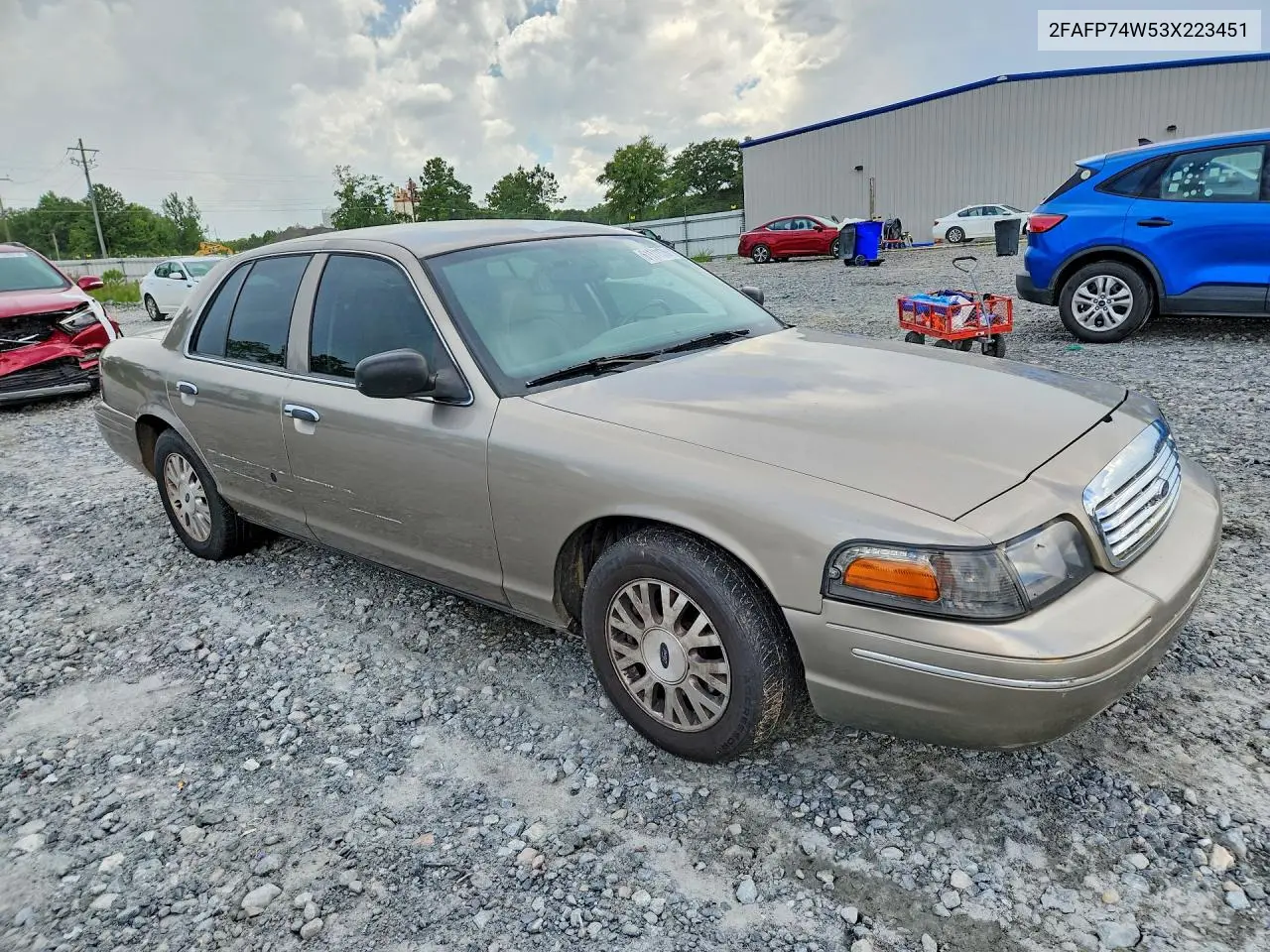 2003 Ford Crown Victoria Lx VIN: 2FAFP74W53X223451 Lot: 61171176