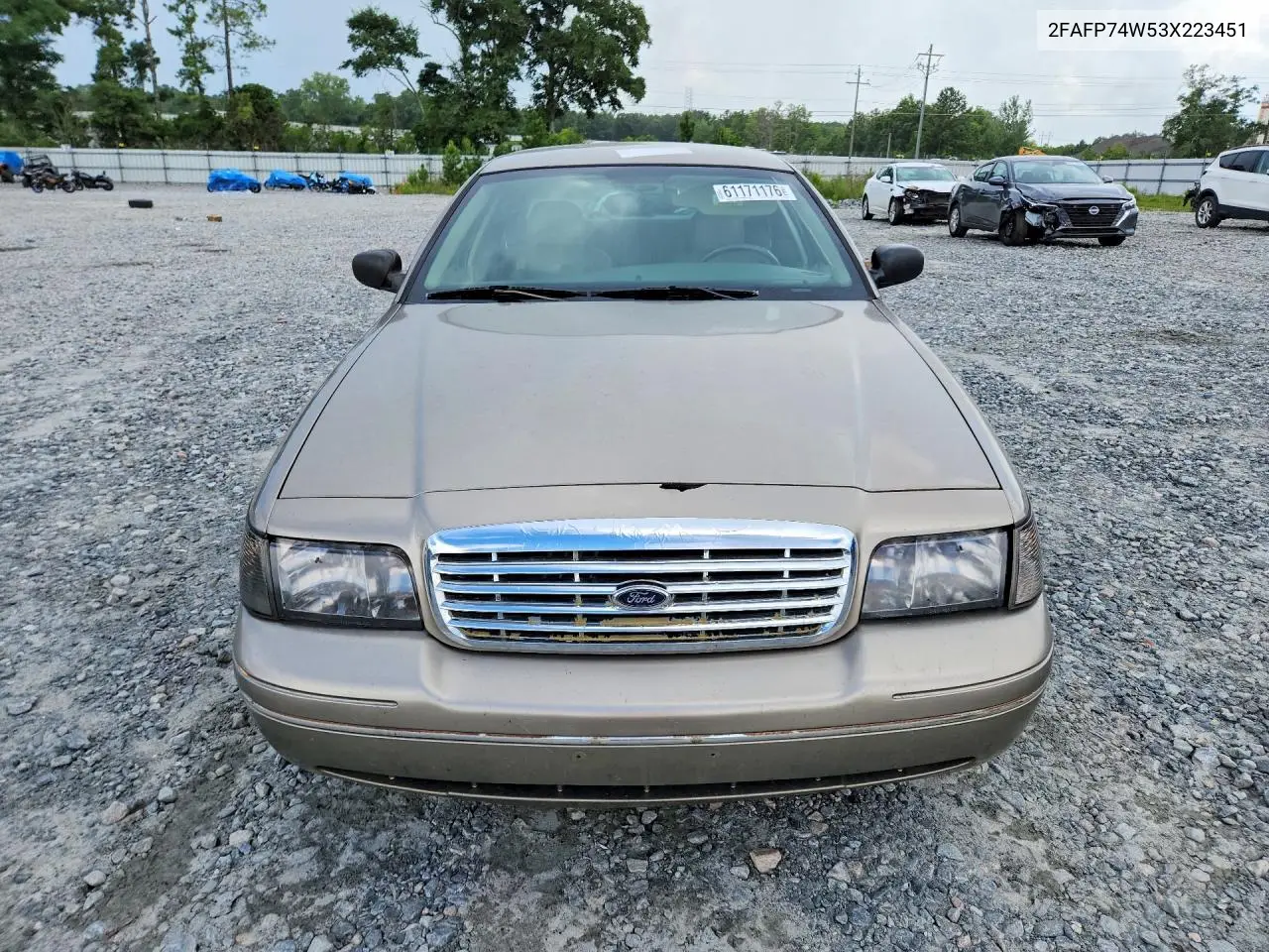 2003 Ford Crown Victoria Lx VIN: 2FAFP74W53X223451 Lot: 61171176
