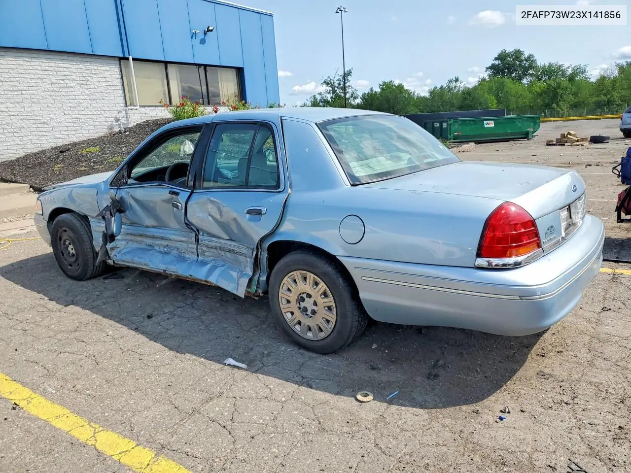 2003 Ford Crown Victoria VIN: 2FAFP73W23X141856 Lot: 61892216