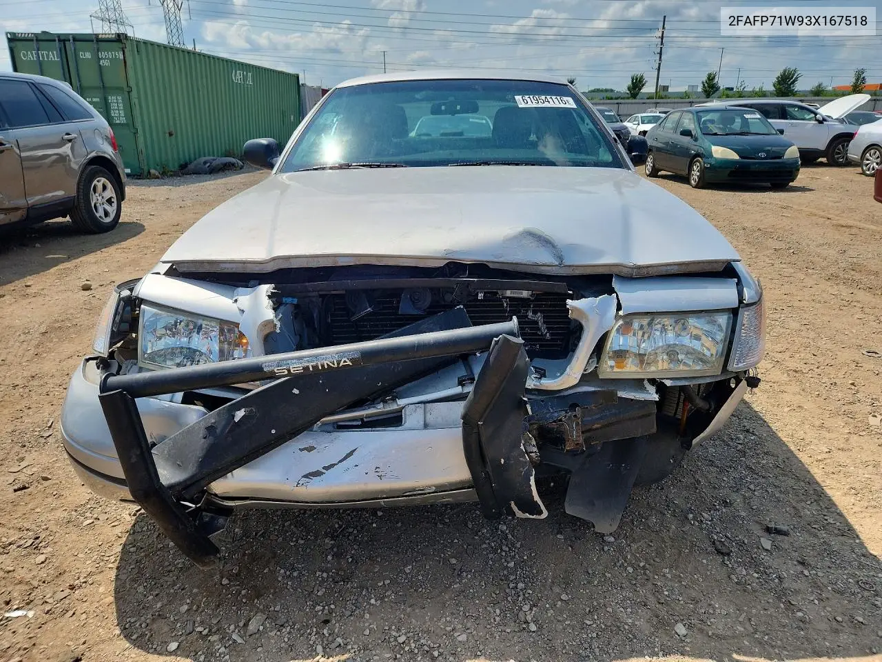 2003 Ford Crown Victoria Police Interceptor VIN: 2FAFP71W93X167518 Lot: 61954116