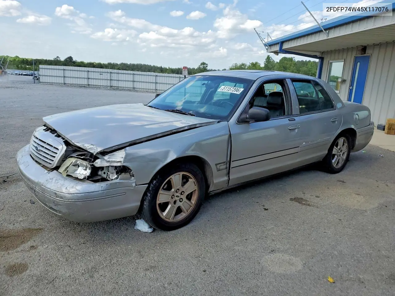 2005 Ford Crown Victoria Lx VIN: 2FDFP74W45X117076 Lot: 51157396
