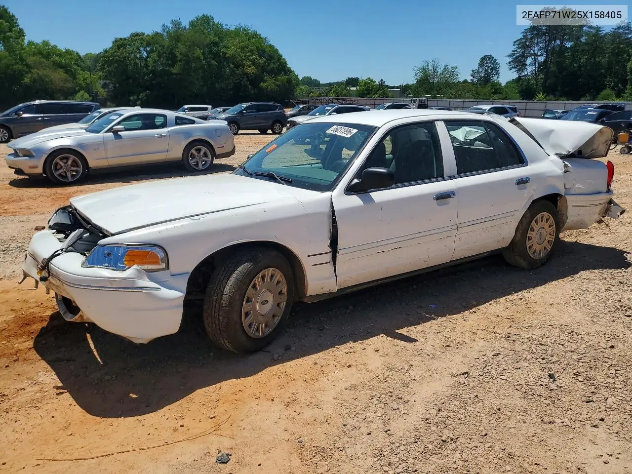 2005 Ford Crown Victoria Police Interceptor VIN: 2FAFP71W25X158405 Lot: 56031996