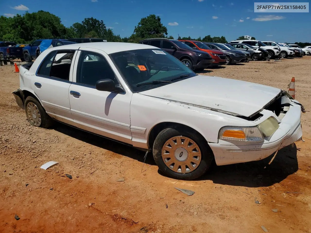 2005 Ford Crown Victoria Police Interceptor VIN: 2FAFP71W25X158405 Lot: 56031996