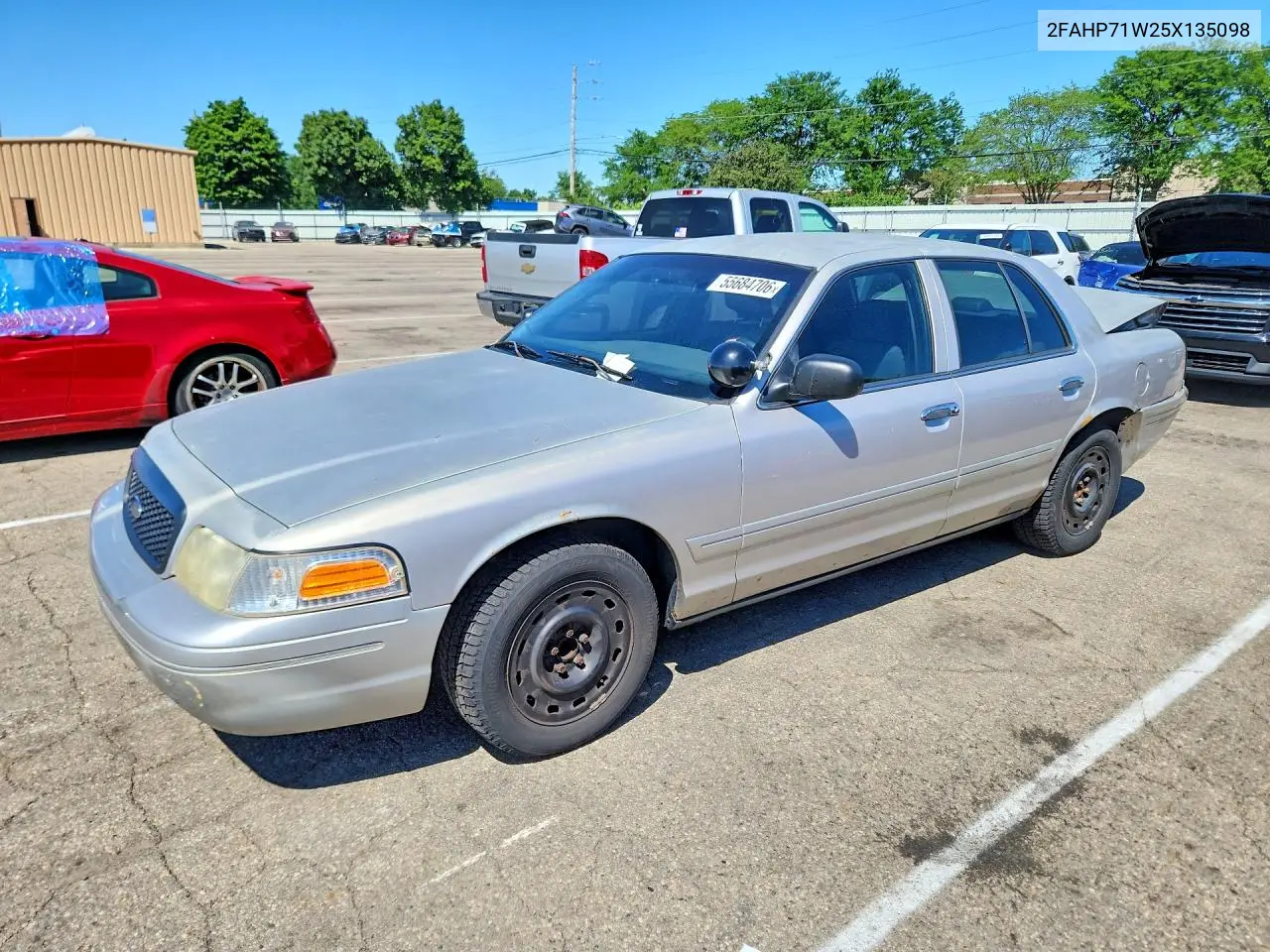 2005 Ford Crown Victoria Police Interceptor VIN: 2FAHP71W25X135098 Lot: 58677666
