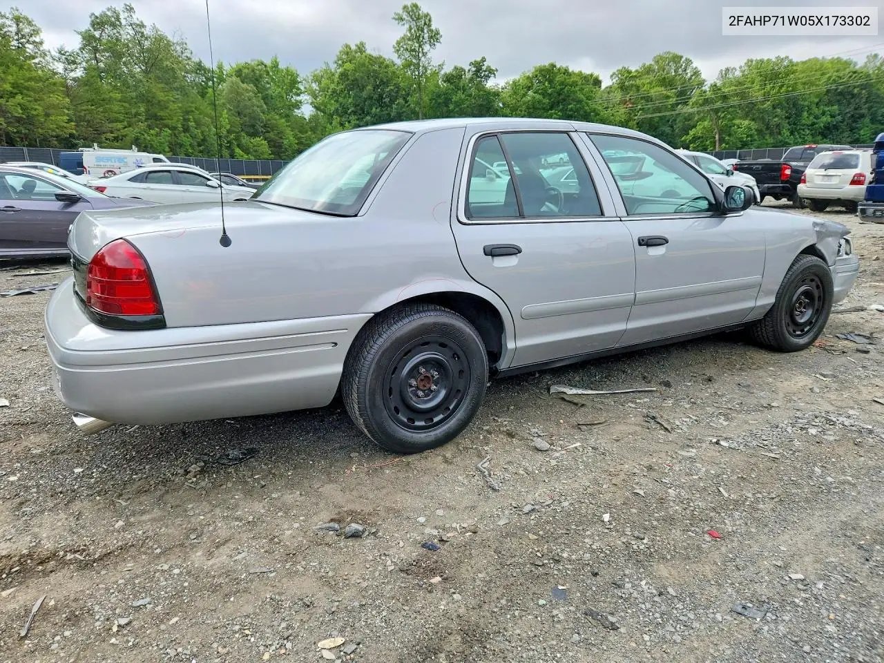 2005 Ford Crown Victoria Police Interceptor VIN: 2FAHP71W05X173302 Lot: 59997586