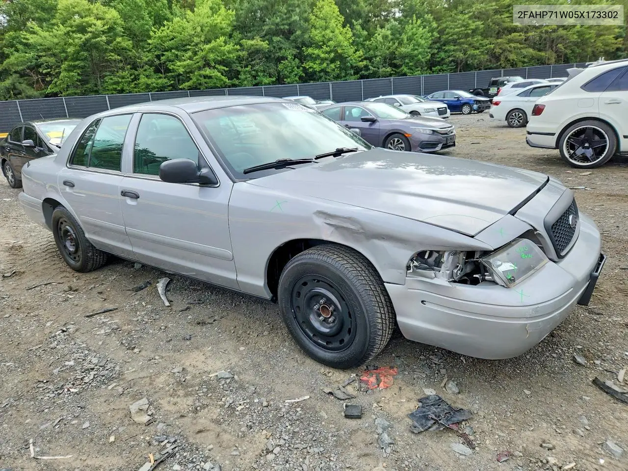 2005 Ford Crown Victoria Police Interceptor VIN: 2FAHP71W05X173302 Lot: 59997586