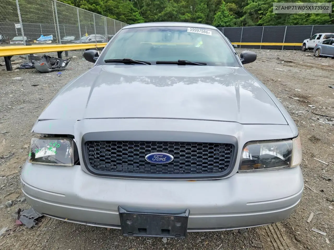 2005 Ford Crown Victoria Police Interceptor VIN: 2FAHP71W05X173302 Lot: 59997586