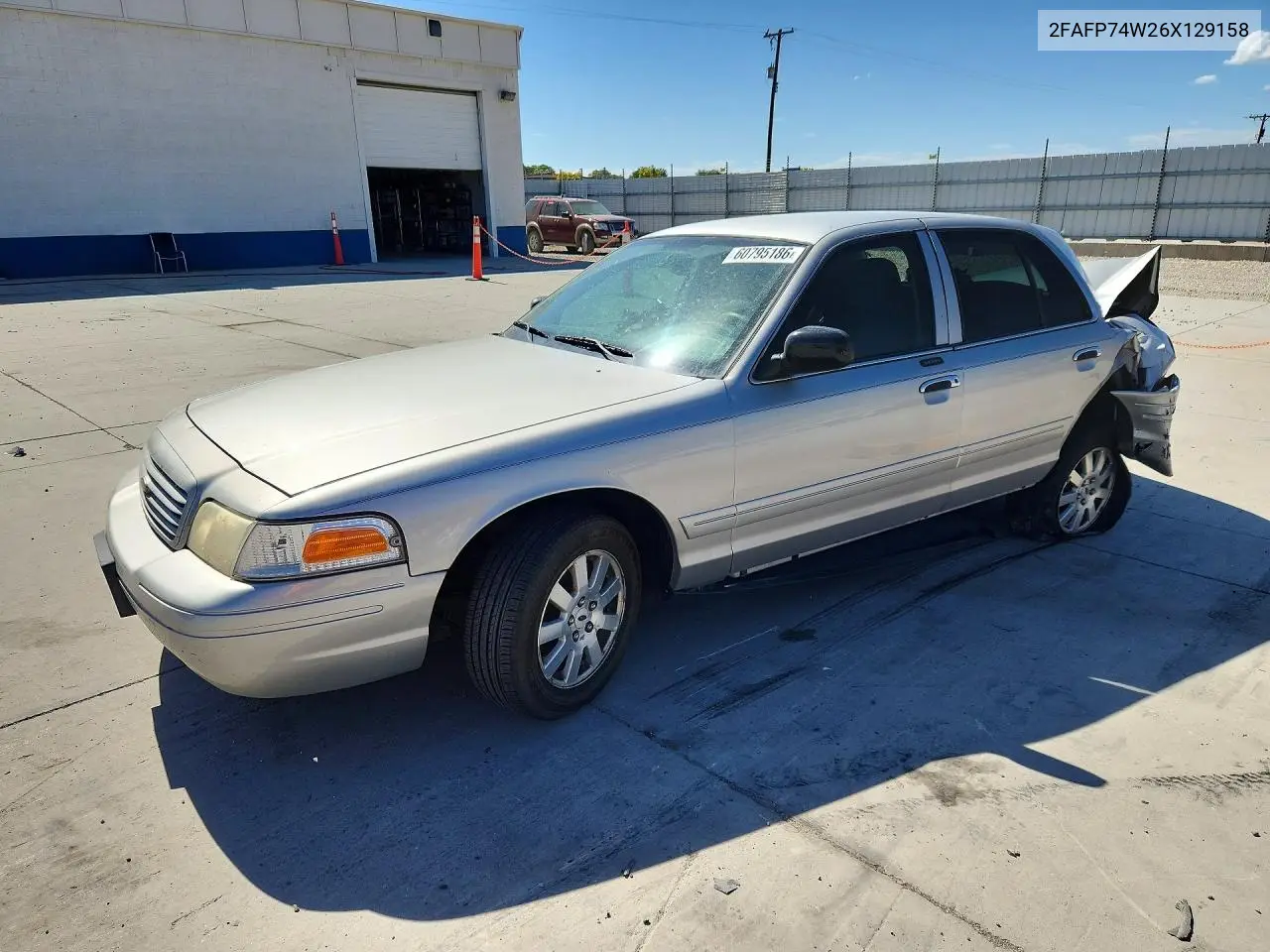 2006 Ford Crown Victoria Lx VIN: 2FAFP74W26X129158 Lot: 60795186