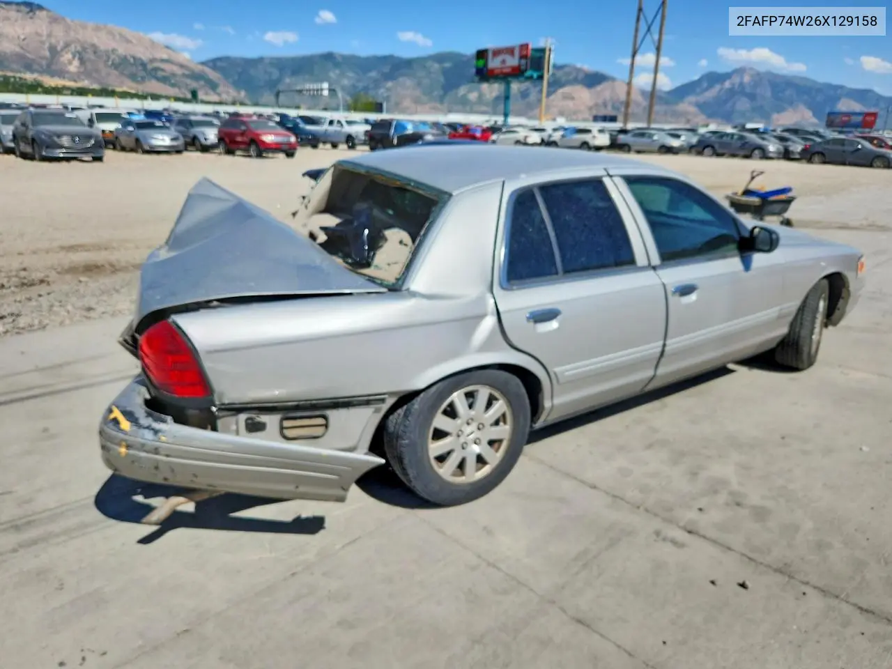 2006 Ford Crown Victoria Lx VIN: 2FAFP74W26X129158 Lot: 60795186