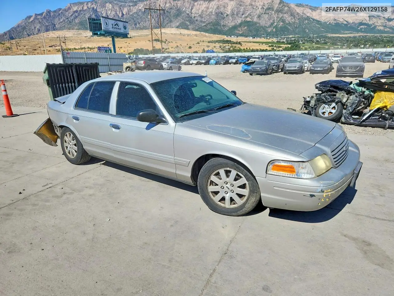 2006 Ford Crown Victoria Lx VIN: 2FAFP74W26X129158 Lot: 60795186