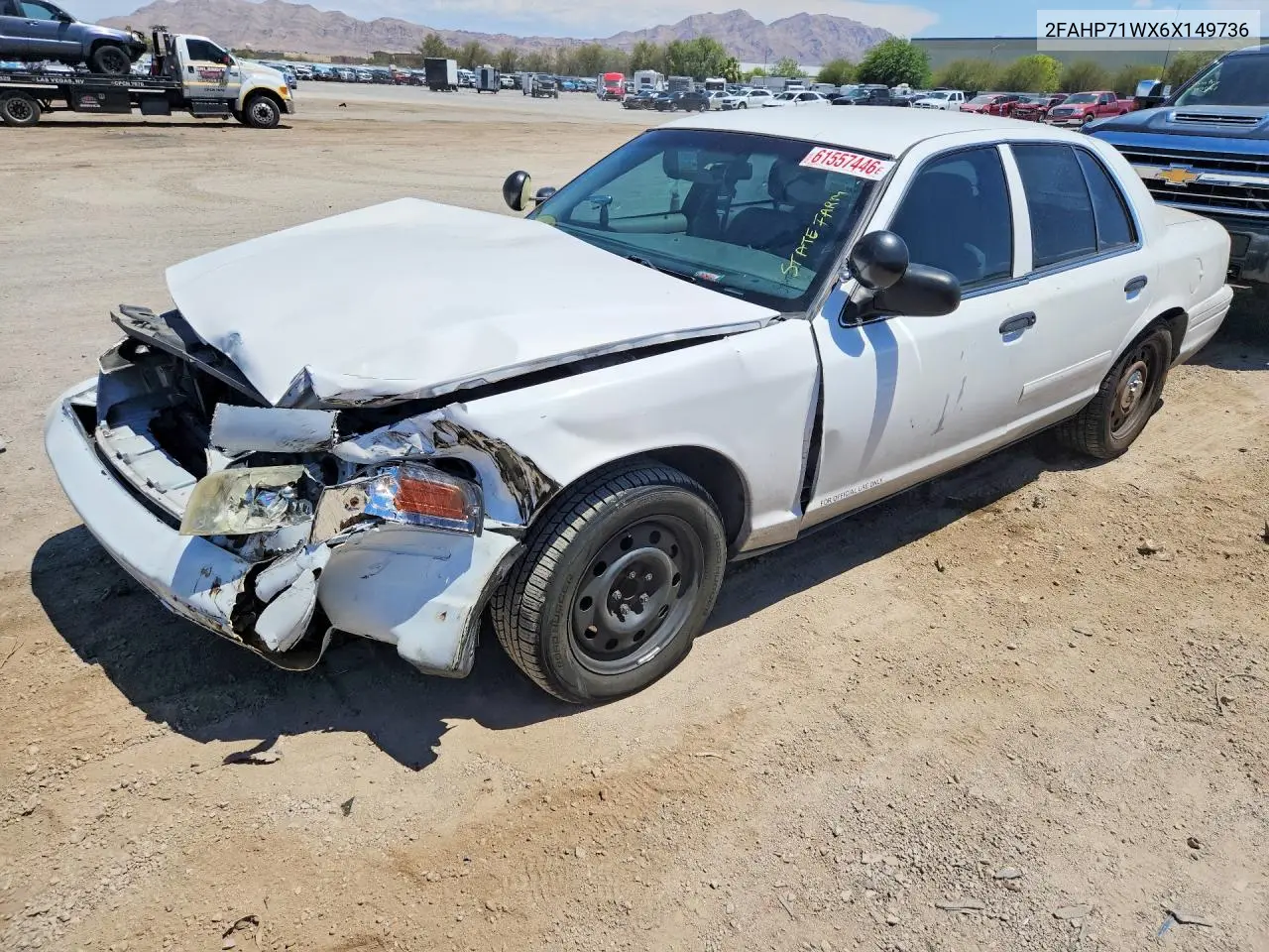 2006 Ford Crown Vict VIN: 2FAHP71WX6X149736 Lot: 61557446