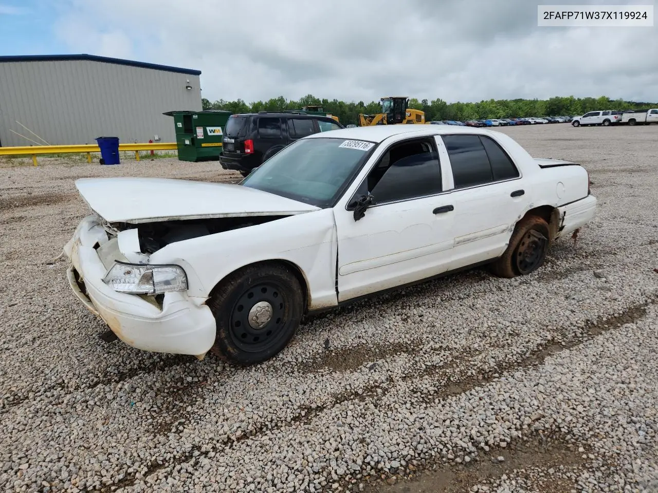 2007 Ford Crown Vic VIN: 2FAFP71W37X119924 Lot: 58295116