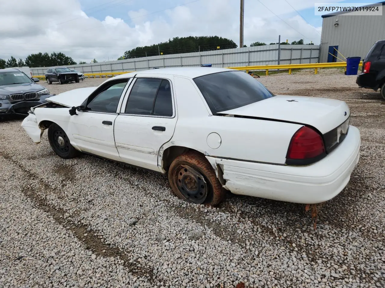 2007 Ford Crown Vic VIN: 2FAFP71W37X119924 Lot: 58295116