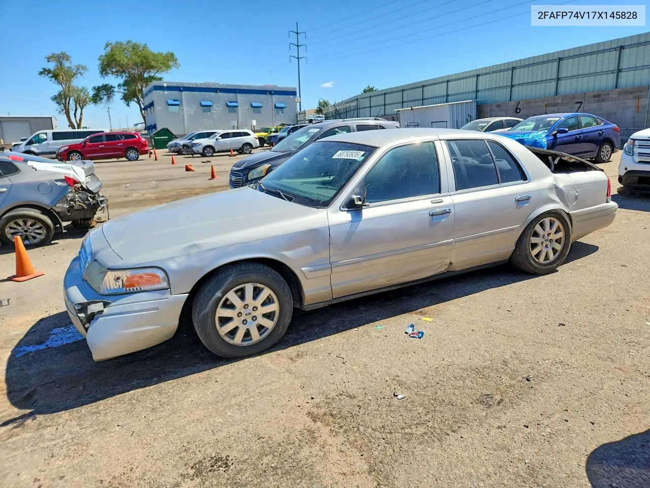 2007 Ford Crown Victoria Lx VIN: 2FAFP74V17X145828 Lot: 60793936