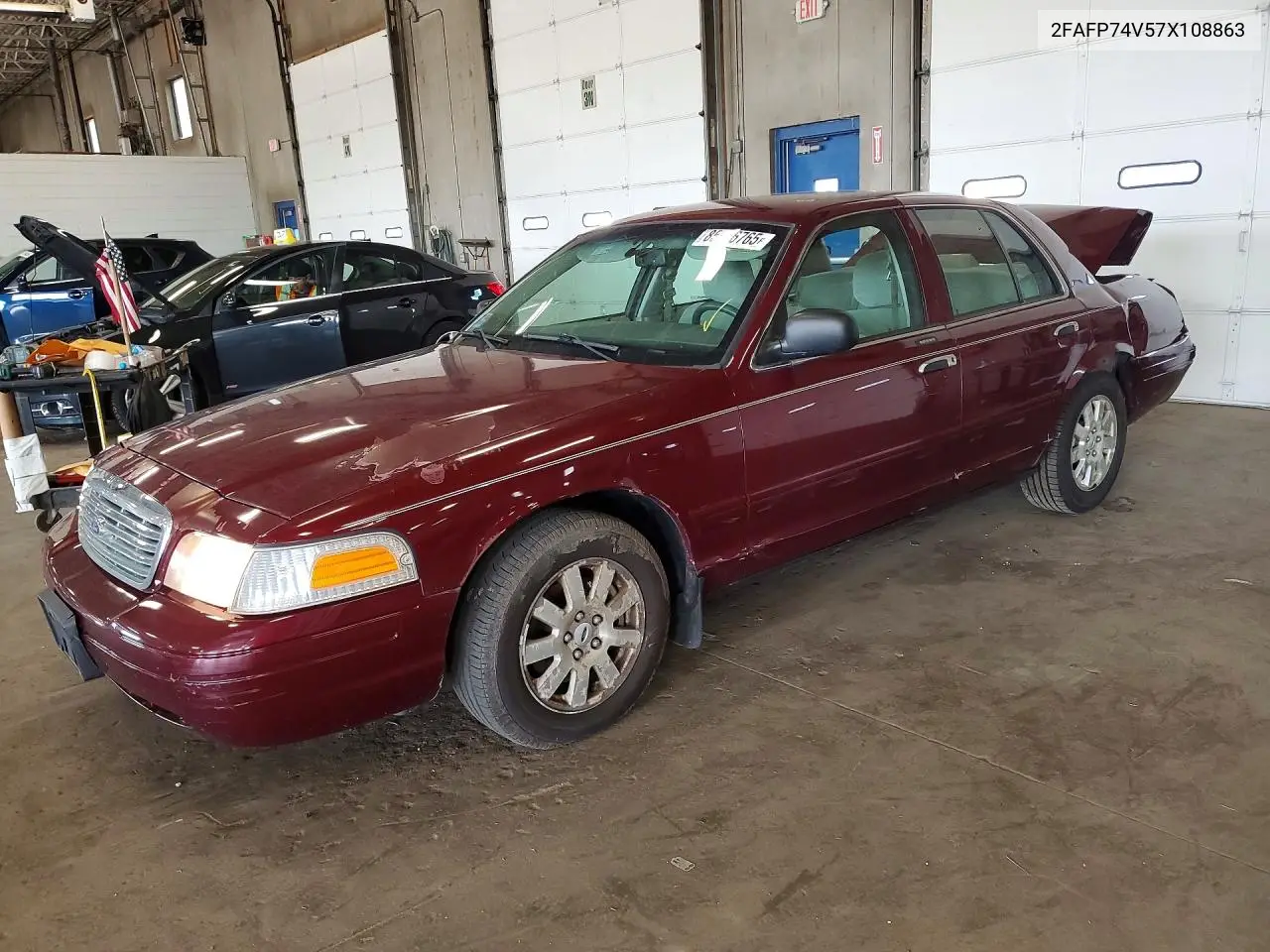2007 Ford Crown Victoria Lx VIN: 2FAFP74V57X108863 Lot: 85986765