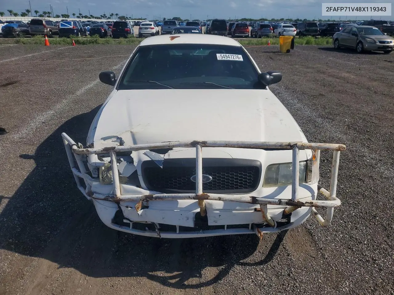 2008 Ford Crown Vic VIN: 2FAFP71V48X119343 Lot: 54947276