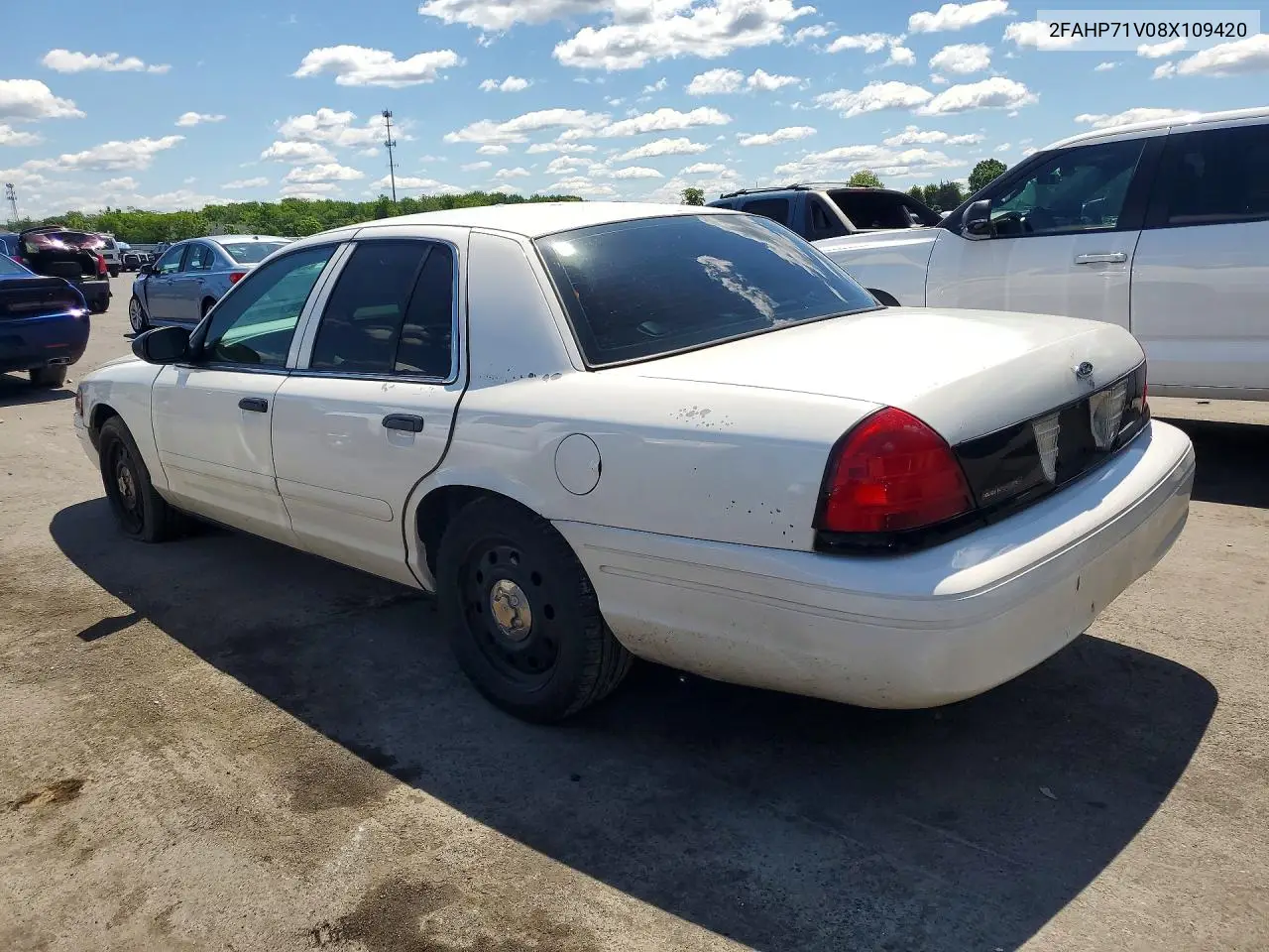 2008 Ford Crown Victoria Police Interceptor VIN: 2FAHP71V08X109420 Lot: 55242656