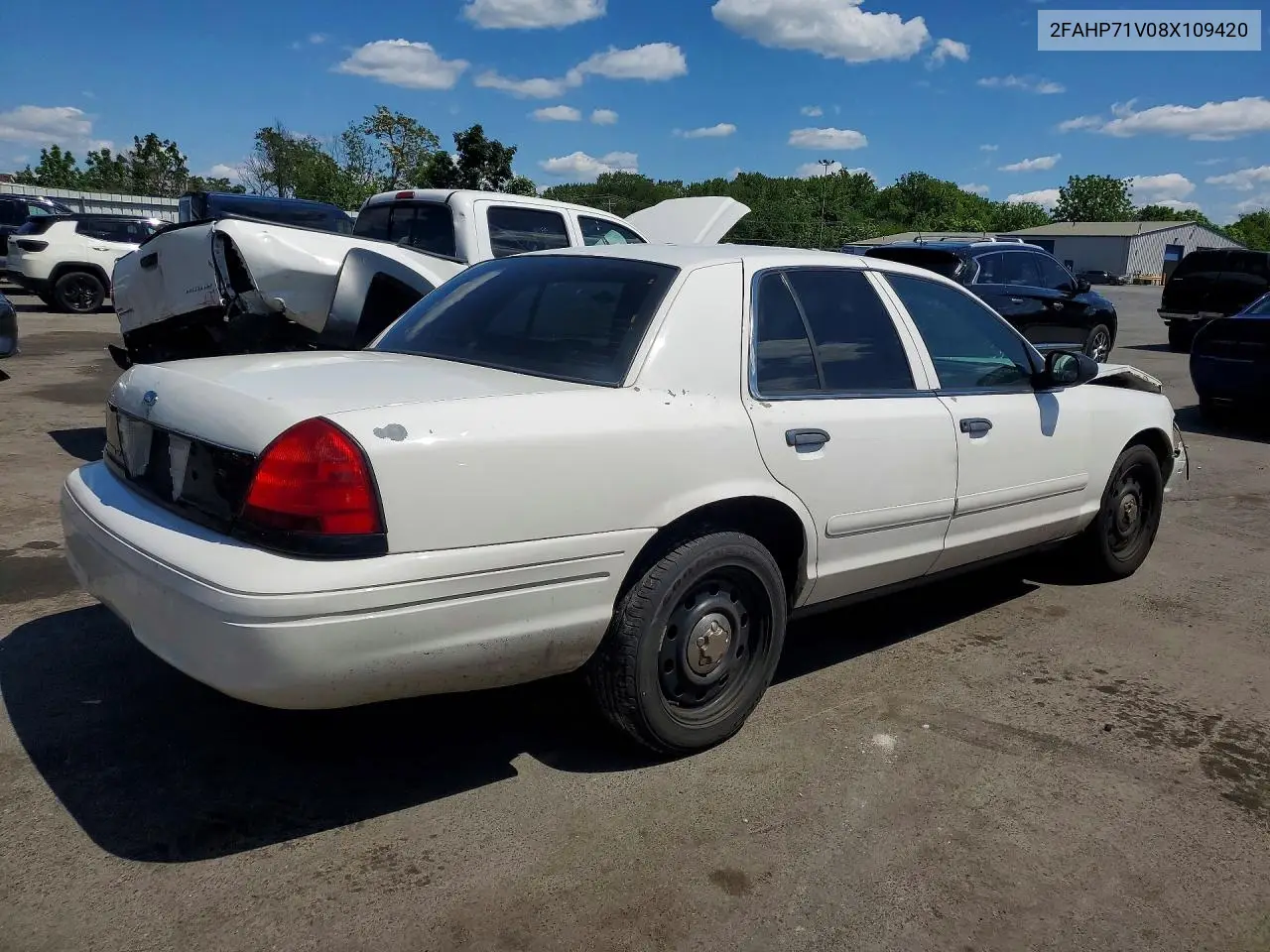 2008 Ford Crown Victoria Police Interceptor VIN: 2FAHP71V08X109420 Lot: 55242656