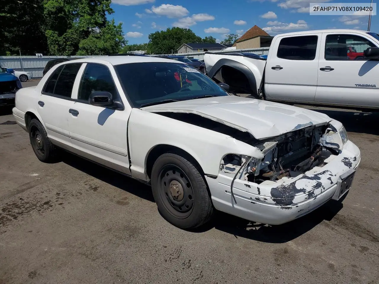 2008 Ford Crown Victoria Police Interceptor VIN: 2FAHP71V08X109420 Lot: 55242656